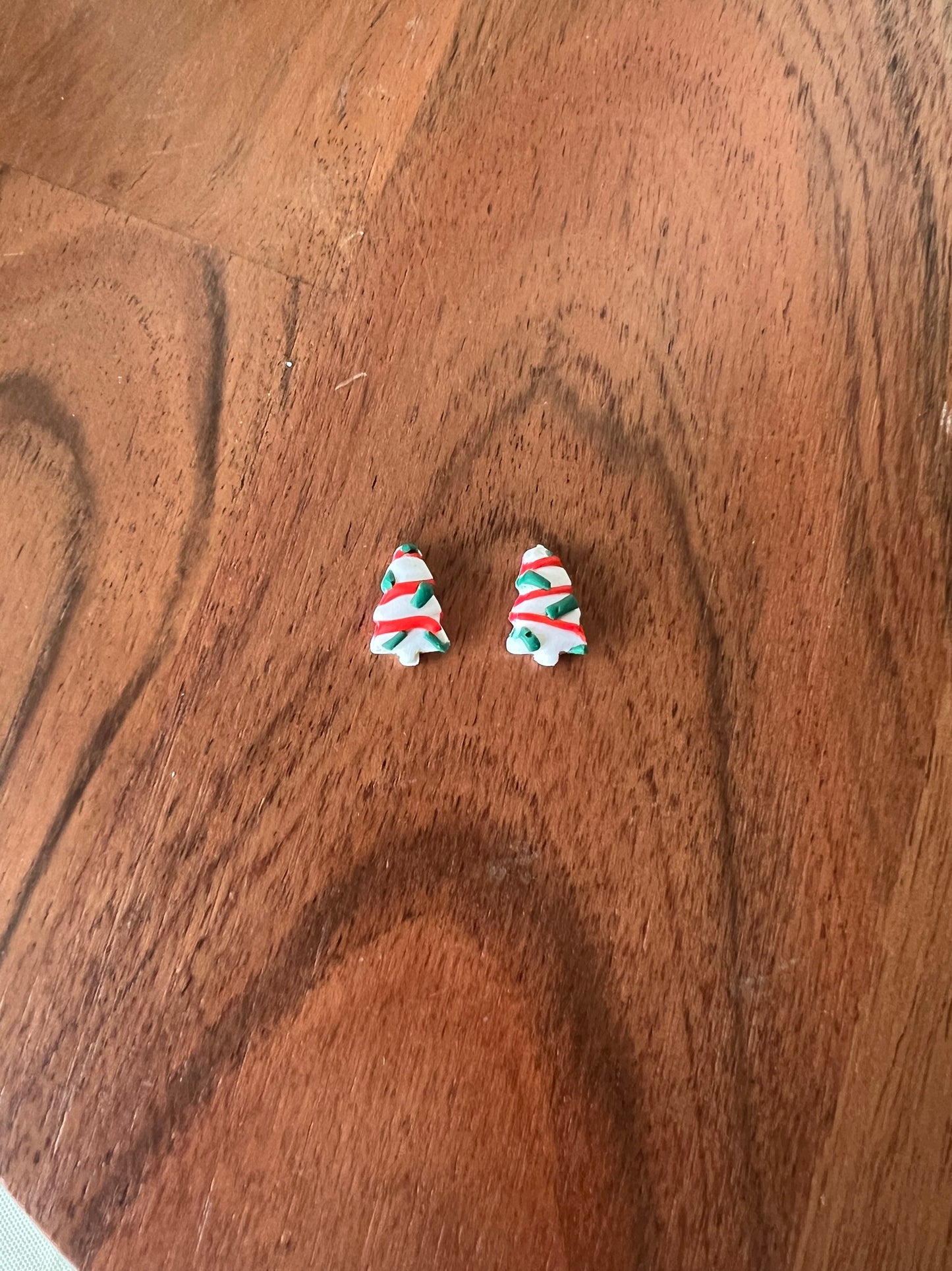 christmas cake earrings